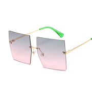 Oversized Rimless Square Sunglasses - Angel's Dream