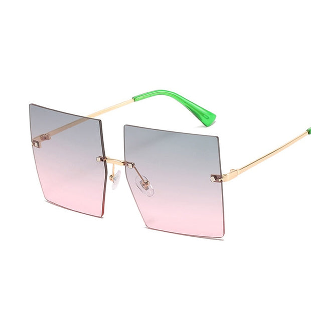 Oversized Rimless Square Sunglasses - Angel's Dream