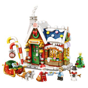 Christmas House Building Blocks Gifts Children'S Toys Puzzle Assembling Creative Ornaments