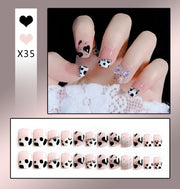 French Worn Removable Nails And Diamonds - Angel's Dream