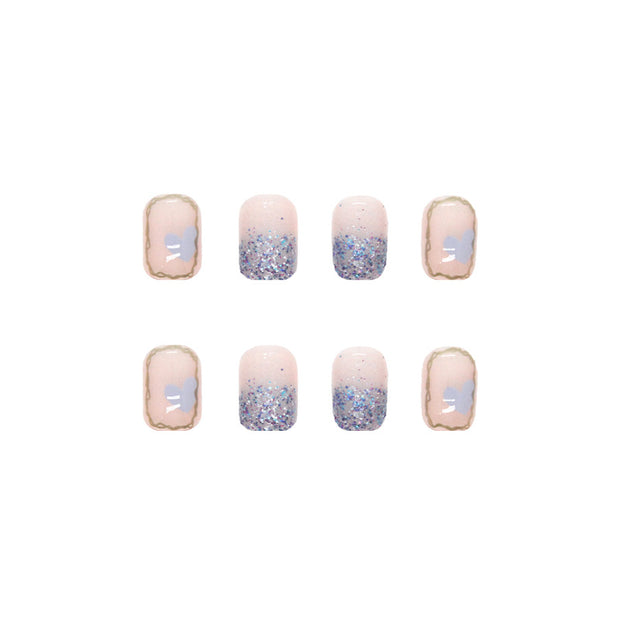 Nude Short Square Wear Fake Nails - Angel's Dream