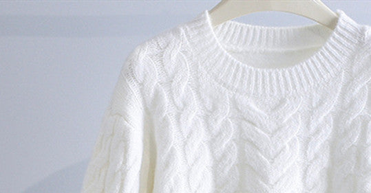 Cable-knit Sweater Women's Design Sense Loose - Angel's Dream