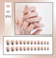 French Worn Removable Nails And Diamonds - Angel's Dream