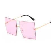 Oversized Rimless Square Sunglasses - Angel's Dream