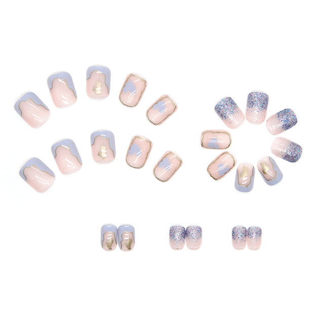 Nude Short Square Wear Fake Nails - Angel's Dream