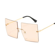 Oversized Rimless Square Sunglasses - Angel's Dream