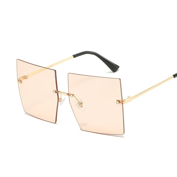 Oversized Rimless Square Sunglasses - Angel's Dream