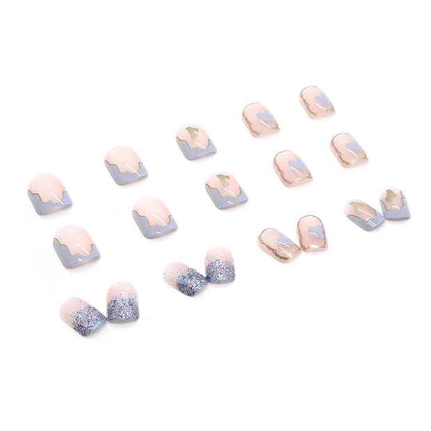 Nude Short Square Wear Fake Nails - Angel's Dream