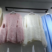 Cable-knit Sweater Women's Design Sense Loose - Angel's Dream