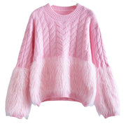 Cable-knit Sweater Women's Design Sense Loose - Angel's Dream