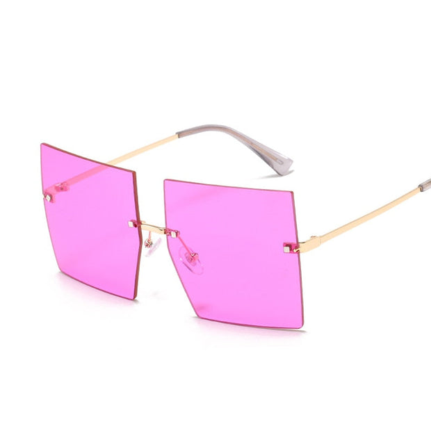 Oversized Rimless Square Sunglasses - Angel's Dream