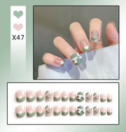 French Worn Removable Nails And Diamonds - Angel's Dream