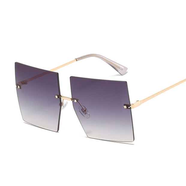 Oversized Rimless Square Sunglasses - Angel's Dream