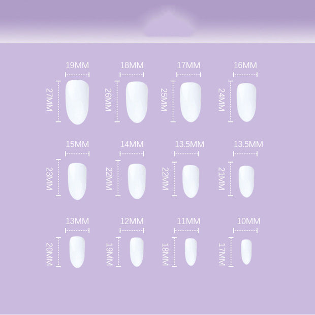 French Chessboard Cream Cloud Wear Finished Nail Beauty Fake Nails Nail Stickers - Angel's Dream