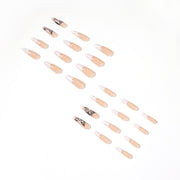 White French Butterfly Fake Nails Press On Nail Nail Stickers Nail Shaped Piece Wear Finished Nail Beauty - Angel's Dream