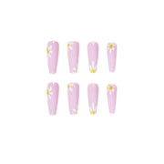 False Nail Pastoral Style Fake Nails Foreign Trade Cross Mirror Direct Supply Nail Stickers Nail Patch Wear Nail Finished Product - Angel's Dream