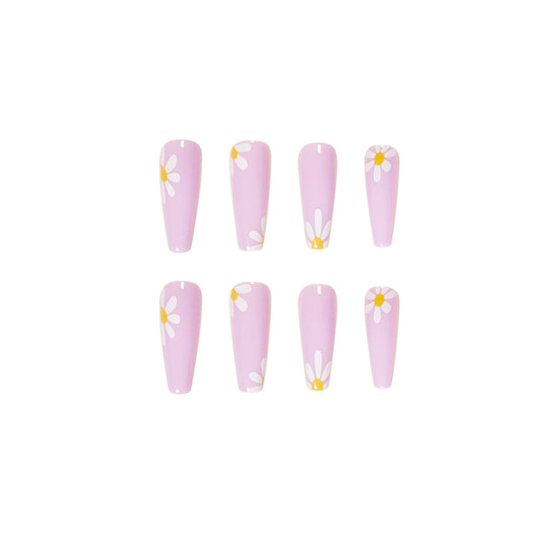 False Nail Pastoral Style Fake Nails Foreign Trade Cross Mirror Direct Supply Nail Stickers Nail Patch Wear Nail Finished Product - Angel's Dream