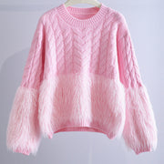 Cable-knit Sweater Women's Design Sense Loose - Angel's Dream