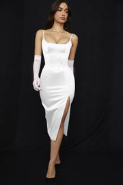 Satin Bodycon Dress - Angel's Dream