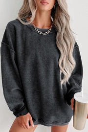 Round Neck Dropped Shoulder Sweatshirt - Angel's Dream