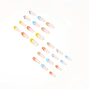 French Chessboard Cream Cloud Wear Finished Nail Beauty Fake Nails Nail Stickers - Angel's Dream