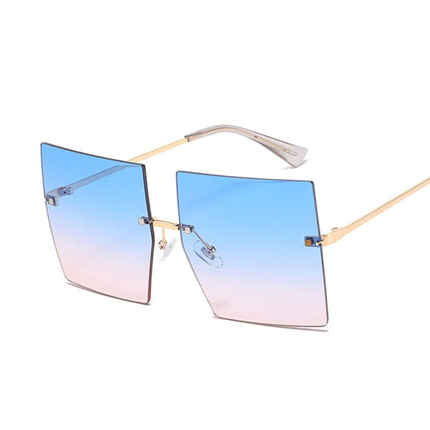 Oversized Rimless Square Sunglasses - Angel's Dream