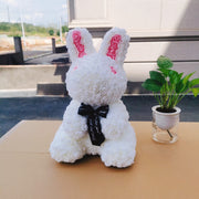 45cm Roses Bunny Valentines Day Eternal Flower Rabbit Romantic Wedding Engagement Ceremony Party Decoration Christmas Gifts