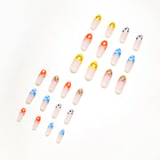 French Chessboard Cream Cloud Wear Finished Nail Beauty Fake Nails Nail Stickers - Angel's Dream