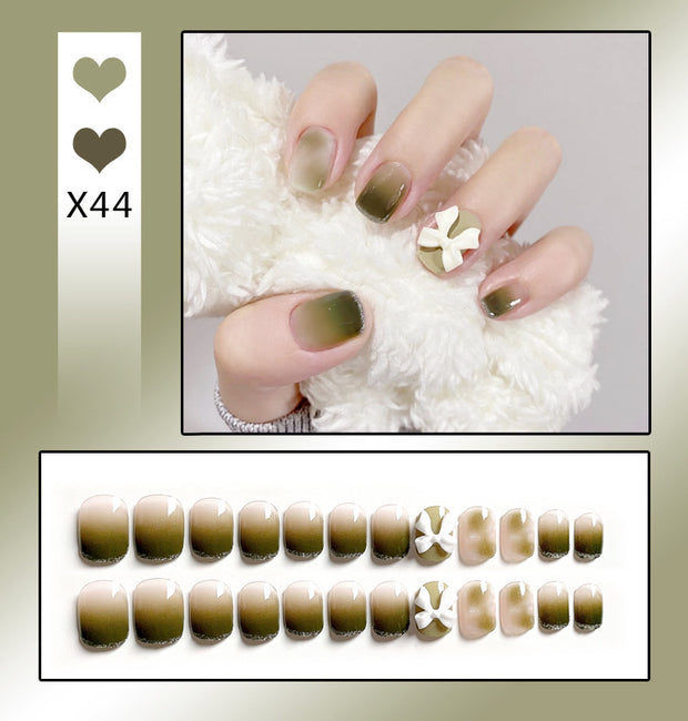 French Worn Removable Nails And Diamonds - Angel's Dream