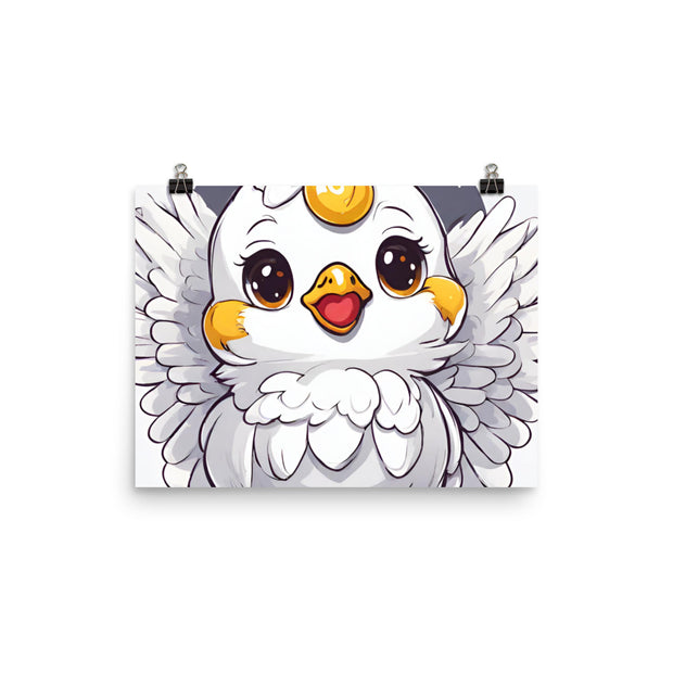 Cute Angel Chicken Poster - Angel's Dream