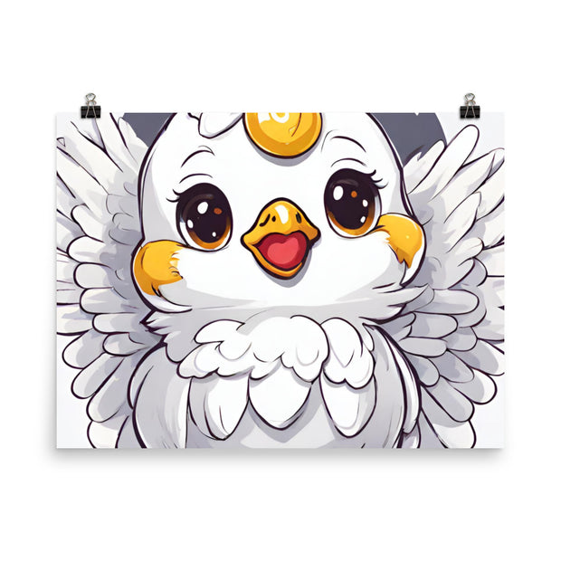 Cute Angel Chicken Poster - Angel's Dream