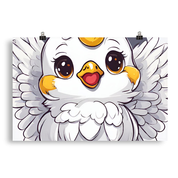 Cute Angel Chicken Poster - Angel's Dream