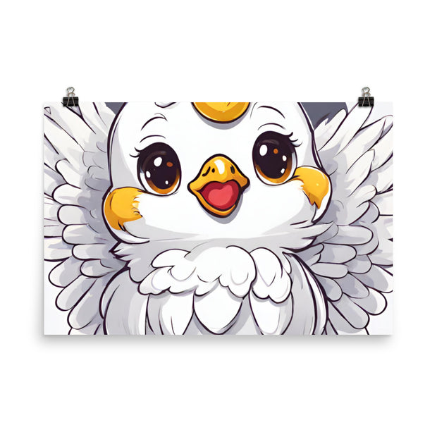 Cute Angel Chicken Poster - Angel's Dream