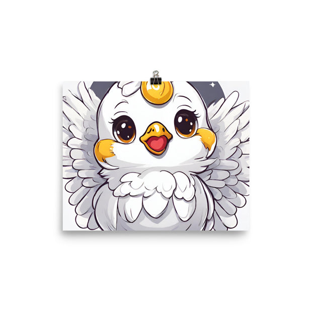 Cute Angel Chicken Poster - Angel's Dream