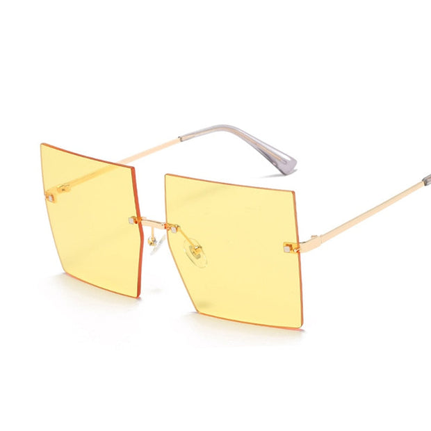 Oversized Rimless Square Sunglasses - Angel's Dream