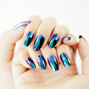 European And American Color Changing Mirror Fake Nails - Angel's Dream