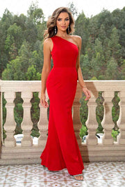 One-Shoulder Sleeveless Maxi Dress - Angel's Dream