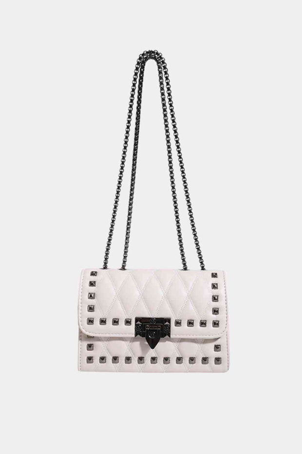 Studded PU Leather Crossbody Bag - Angel's Dream