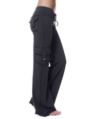 Mid Waist Pants with Pockets - Angel's Dream