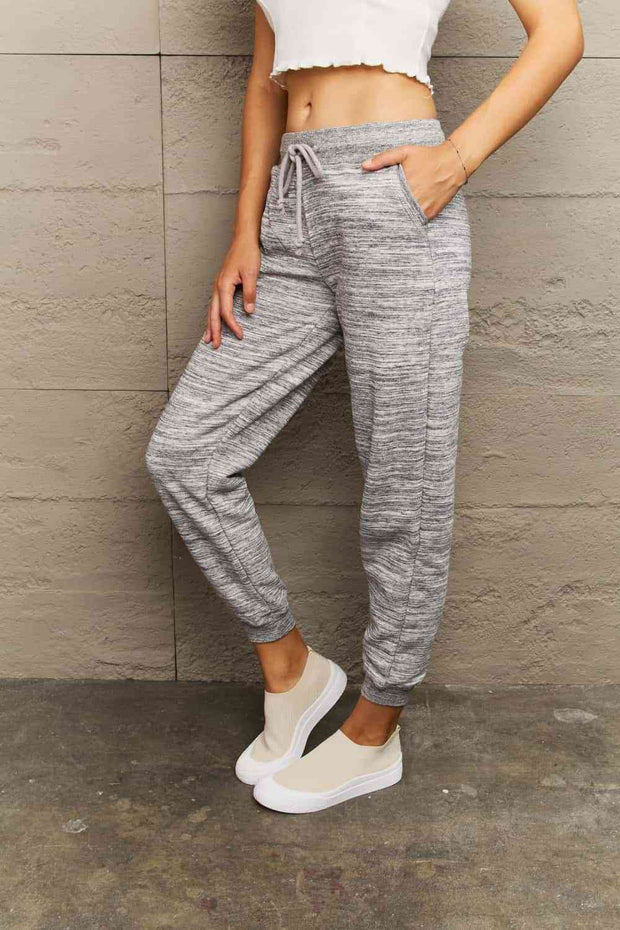 Ninexis Full Size Tie Waist Long Sweatpants - Angel's Dream