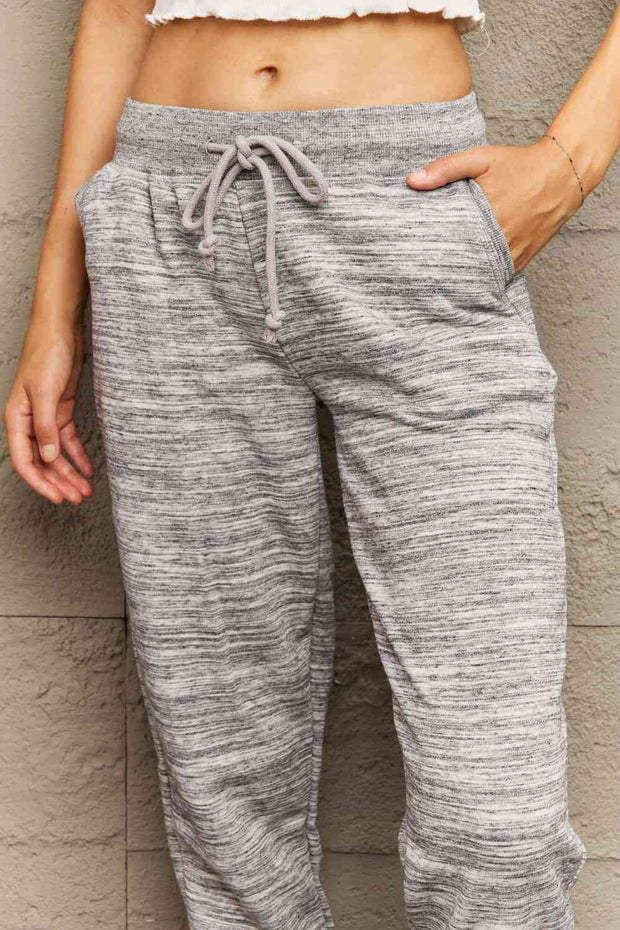 Ninexis Full Size Tie Waist Long Sweatpants - Angel's Dream