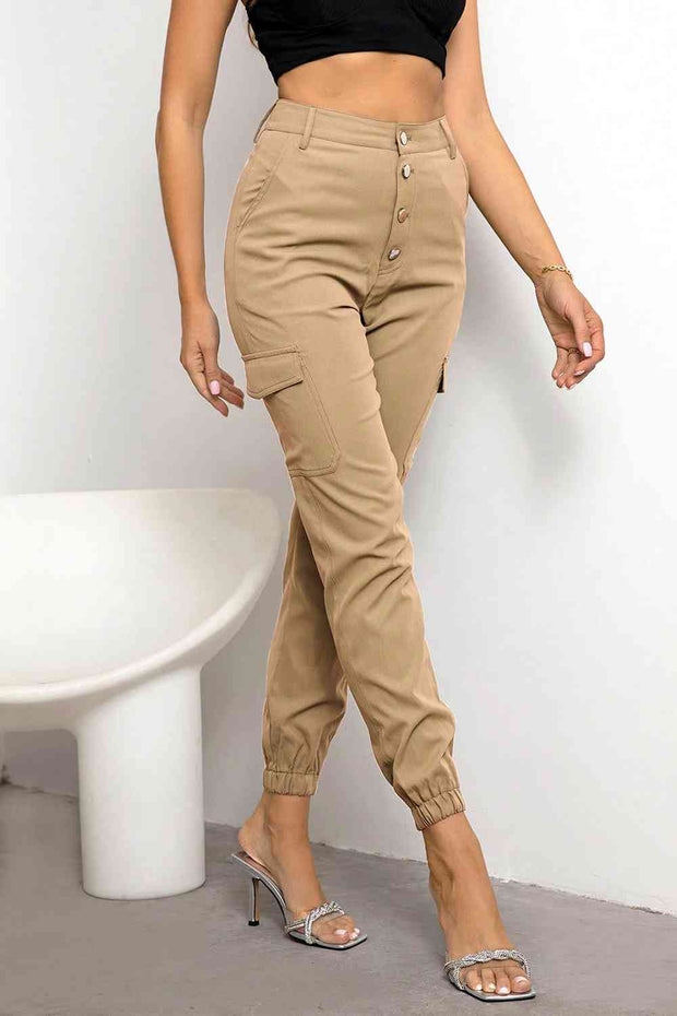 Button Fly Cargo Pants - Angel's Dream