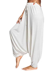 Tied Mid Waist Long Harem Pants - Angel's Dream