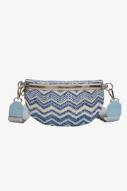 Adored Chevron Straw Sling Bag - Angel's Dream