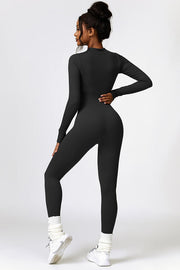 Half Zip Long Sleeve Active Jumpsuit - Angel's Dream