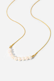 18K Gold-Plated Freshwater Pearl Necklace - Angel's Dream