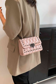 Studded PU Leather Crossbody Bag - Angel's Dream