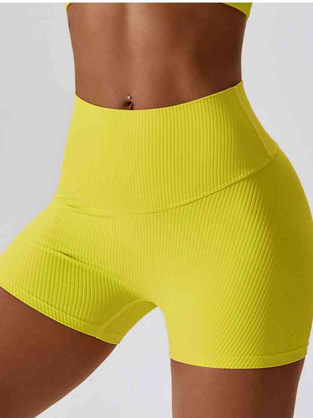 Wide Waistband Slim Fit Sports Shorts - Angel's Dream