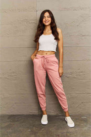 Ninexis Full Size Tie Waist Long Sweatpants - Angel's Dream