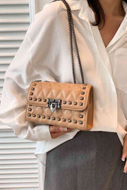 Studded PU Leather Crossbody Bag - Angel's Dream